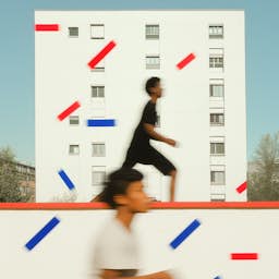 Poster image for the exhibition titled Buurten van Morgen