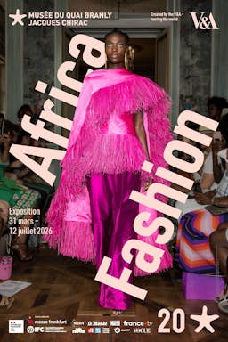 Poster image for the exhibition titled Africa Fashion