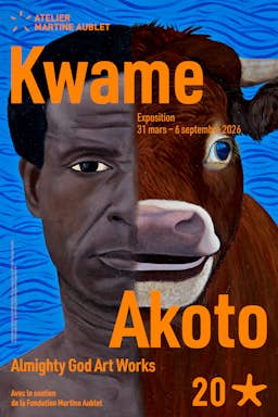 Poster image for the exhibition titled Kwame Akoto: Almighty God Art Works