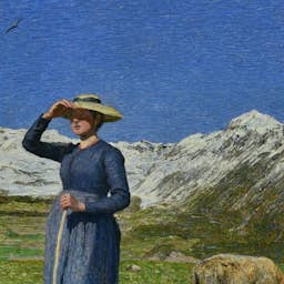 Poster image for the exhibition titled Giovanni Segantini
