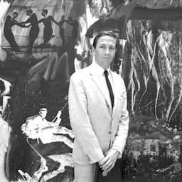 Poster image for the exhibition titled Rauschenberg: Express - Onderweg